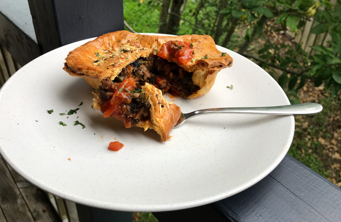Leftover Roast Lamb, Bacon Mushroom Pies