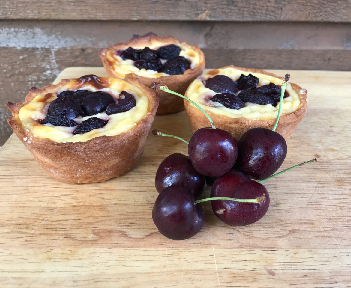 Cherry Custard Tarts