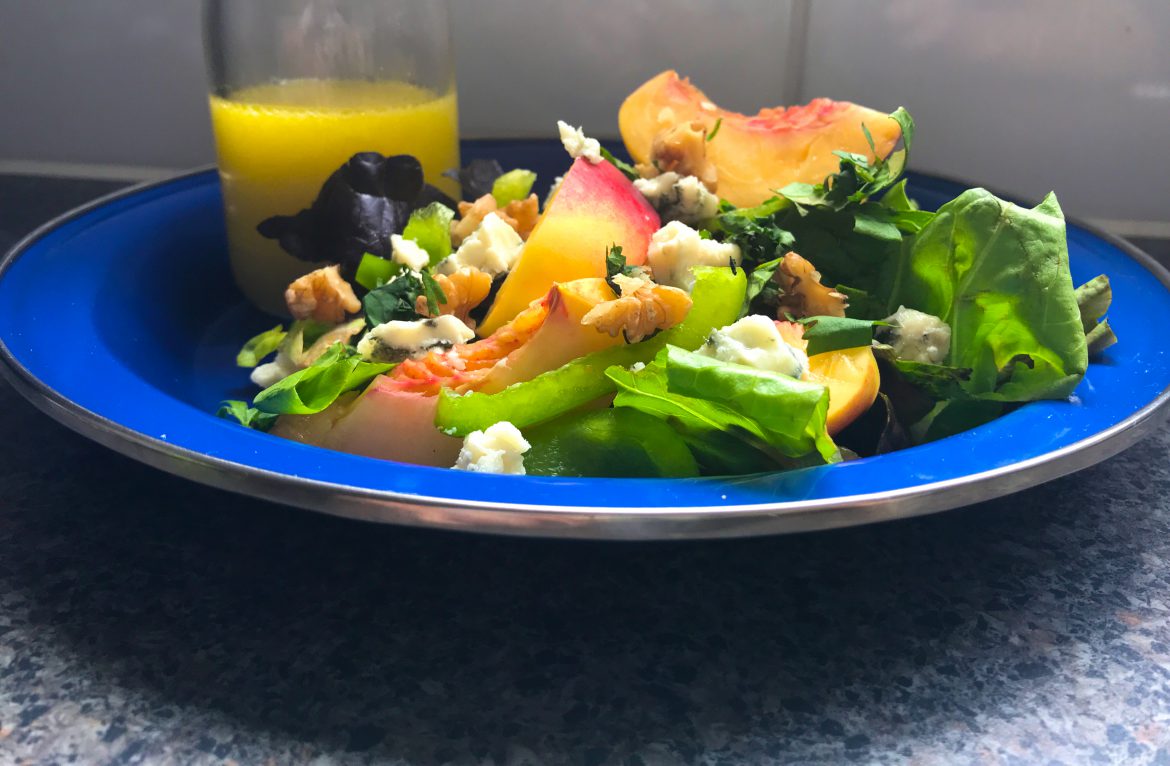 Nectarine Salad with Blue Cheese