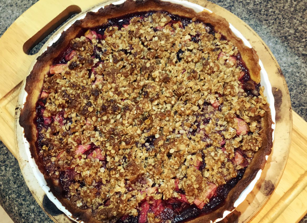 Apple Tamarillo Crumble Tart