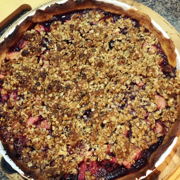 Apple Tamarillo Crumble Tart