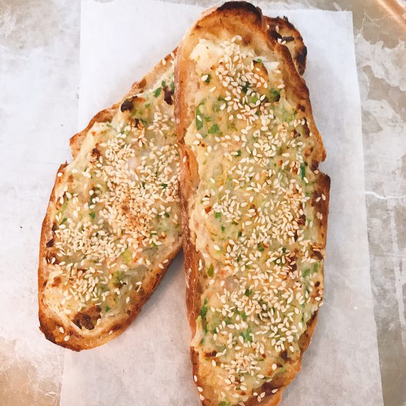 Miso Sesame Prawn Toasts