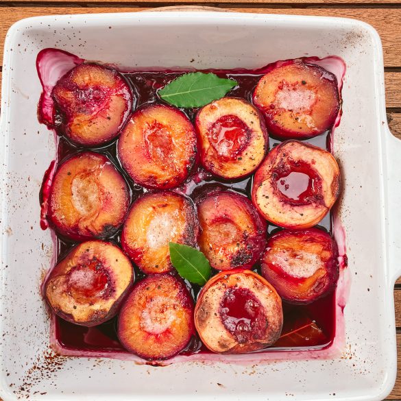 Roasted summer fruits